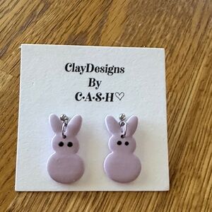 Purple Bunny Earrings